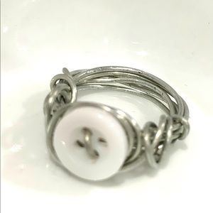Handemade button ring
